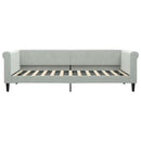 daybed med udtræk 90x200 cm velour lysegrå