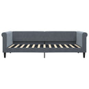 daybed med udtræk 90x200 cm velour mørkegrå
