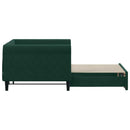 daybed med udtræk 90x200 cm velour mørkegrøn