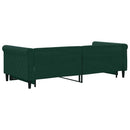 daybed med udtræk 90x200 cm velour mørkegrøn