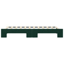 daybed med udtræk 90x200 cm velour mørkegrøn