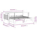 daybed med udtræk 90x200 cm velour mørkegrøn