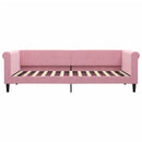 daybed med udtræk 90x200 cm velour lyserød