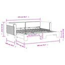 daybed med udtræk 90x200 cm velour lyserød