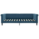 daybed med udtræk 100x200 cm velour blå