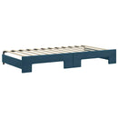 daybed med udtræk 100x200 cm velour blå