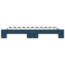 daybed med udtræk 100x200 cm velour blå