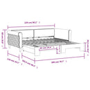 daybed med udtræk 100x200 cm velour blå