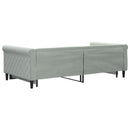 daybed med udtræk 100x200 cm velour lysegrå