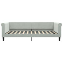 daybed med udtræk 100x200 cm velour lysegrå