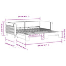 daybed med udtræk 100x200 cm velour lyserød