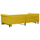daybed med udtræk 100x200 cm velour gul