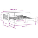 daybed med udtræk 100x200 cm velour gul