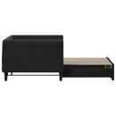 daybed med udtræk 90x190 cm velour sort