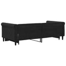 daybed med udtræk 90x190 cm velour sort