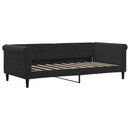 daybed med udtræk 90x190 cm velour sort