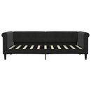 daybed med udtræk 90x190 cm velour sort