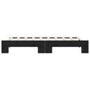 daybed med udtræk 90x190 cm velour sort