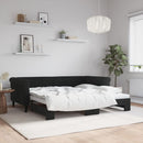 daybed med udtræk 90x190 cm velour sort