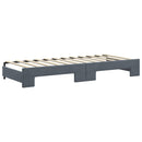 daybed med udtræk og madras 80x200 cm velour mørkegrå