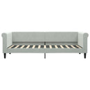 daybed med udtræk og skuffer 80x200 cm velour lysegrå