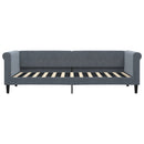 daybed med udtræk og skuffer 80x200 cm velour mørkegrå