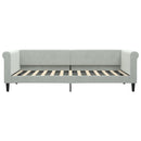 daybed med udtræk og skuffer 90x200 cm velour lysegrå