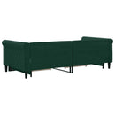 daybed med udtræk og skuffer 90x200 cm velour mørkegrøn