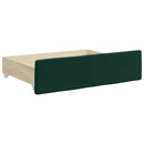 daybed med udtræk og skuffer 90x200 cm velour mørkegrøn