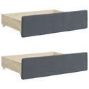 daybed med udtræk og skuffer 100x200 cm velour mørkegrå