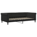 daybed med udtræk og skuffer 100x200 cm velour sort
