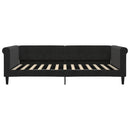 daybed med udtræk og skuffer 100x200 cm velour sort