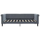 daybed med udtræk og skuffer 90x190 cm velour mørkegrå