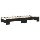 daybed med udtræk og skuffer 80x200 cm velour sort