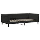 daybed med udtræk og skuffer 100x200 cm velour sort