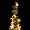 kunstigt juletræ med sne 50 LED'er 120 cm pop op-funktion