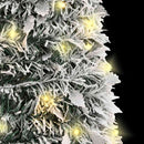 kunstigt juletræ med sne 50 LED'er 120 cm pop op-funktion