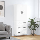 højskab 69,5x34x180 cm konstrueret træ hvid