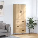 højskab 69,5x34x180 cm konstrueret træ sonoma-eg