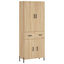 højskab 69,5x34x180 cm konstrueret træ sonoma-eg