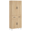 højskab 69,5x34x180 cm konstrueret træ sonoma-eg