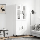 højskab 69,5x34x180 cm konstrueret træ hvid