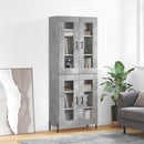 højskab 69,5x34x180 cm konstrueret træ betongrå