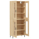 højskab 69,5x34x180 cm konstrueret træ sonoma-eg