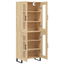 højskab 69,5x34x180 cm konstrueret træ sonoma-eg