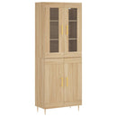 højskab 69,5x34x180 cm konstrueret træ sonoma-eg