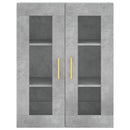 højskab 69,5x34x180 cm konstrueret træ betongrå