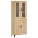 højskab 69,5x34x180 cm konstrueret træ sonoma-eg