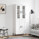 højskab 69,5x34x180 cm konstrueret træ hvid