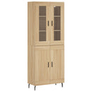 højskab 69,5x34x180 cm konstrueret træ sonoma-eg